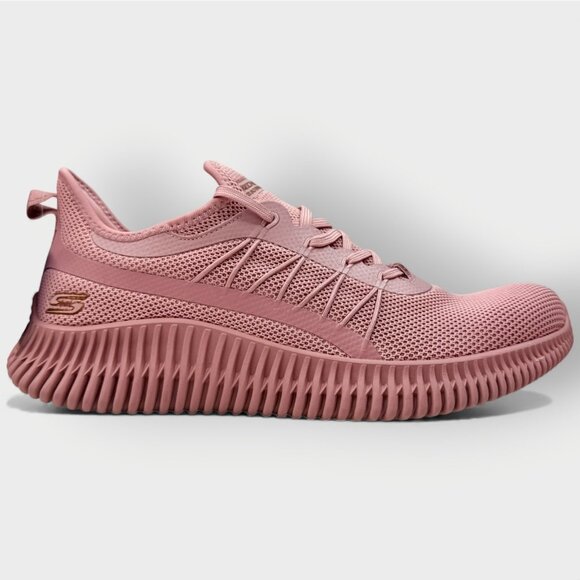 Skechers BOBS GEO Mesh Running Shoes Pink Women 9.5 Lightweight 117417 ROS - Picture 2 of 12